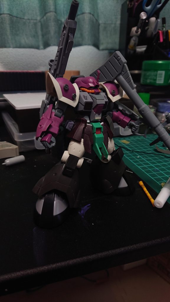 ガンダム7号機のキャノン、アンクシャの股関、オリジンドムの脚部、ゲルルグキャノンの三連ミサイルシールド、ジェノアスの盾、ジムスナ2のバックパック、シュツルムガルスのチェンマなどなど、、、色々使ってました。