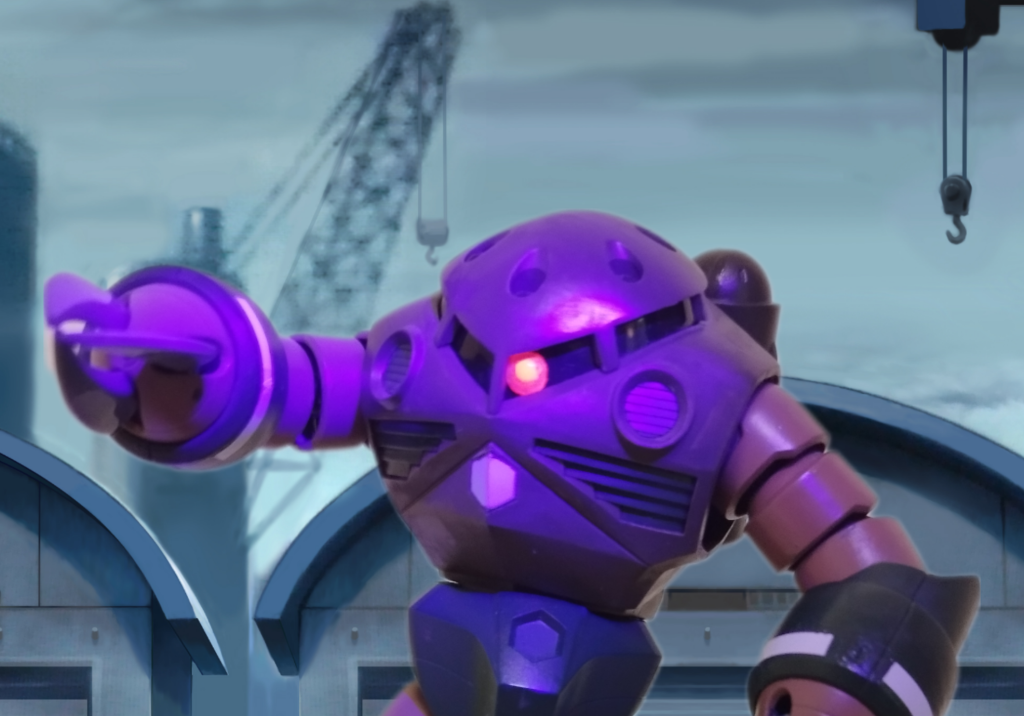 ブルーライトで光ります。