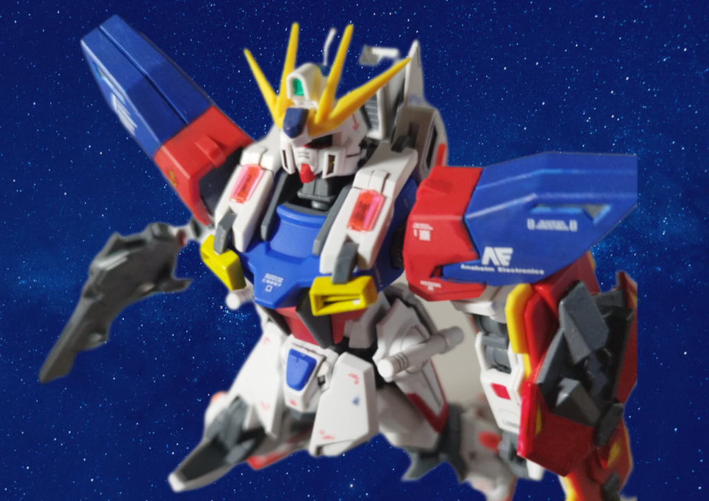 おでこのアンテナ部がでかいので、目元にライトが当たりにくいです。目も塗ってます。