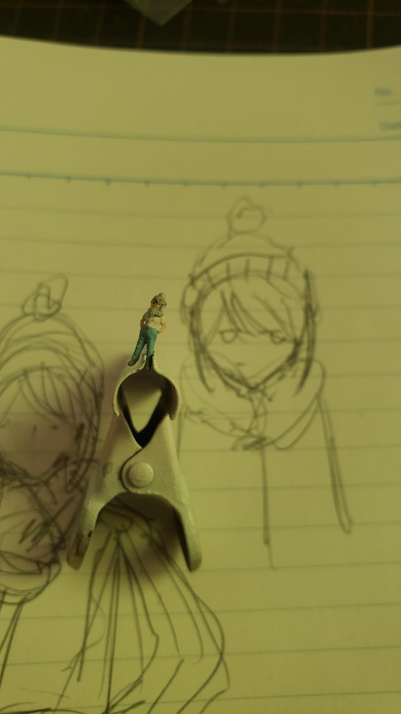 同じくリンちゃんこっちもパテでマフラーとコート作って目の錯覚