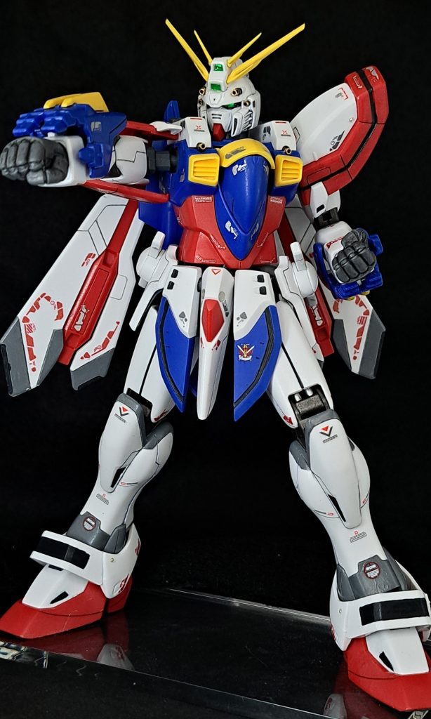 作りながら感じたのは、このゴッドガンダムは本当にプロポーションが良い！MGサイズのゴッドガンダムいるおかげで、多少の困難があっても「まぁ、うちにはゴッドガンダムがいるから」と乗り切ることができるようになりました。本当に助かっています！