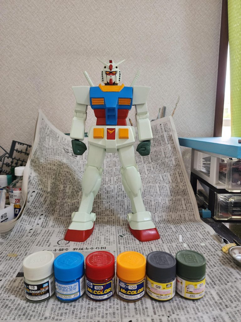 使った塗料はこちらRX78カラーどれも使いやすくて買って大正解✌️
