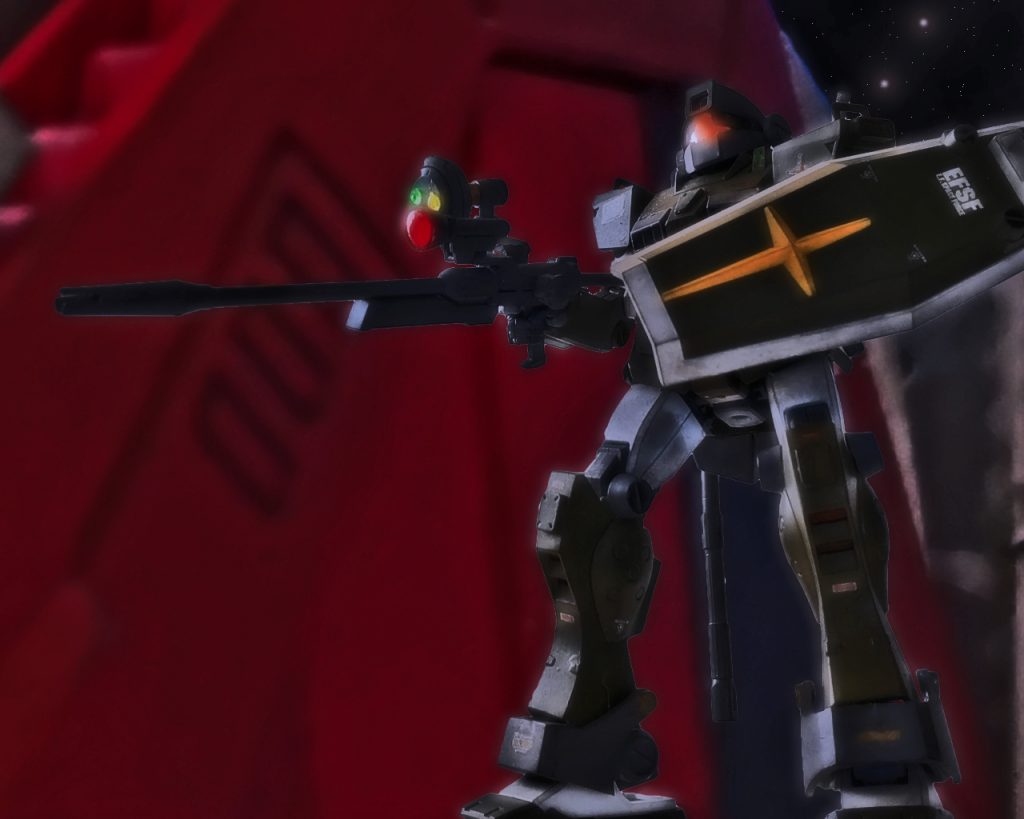 「チェスター、俺が先行するから後ろは任せたぞ」「了解」ゼノはG-3ガンダムで先に出ると続けてチェスターのジムスナイパーカスタムもカタパルトで発進を待つ。「この艦に来てから初めての戦闘だが、気負わなくていい。無理をするな」「大丈夫ですよ中尉。ここに来る前に、このジムで2機のザクを撃墜していますから」「あまり過信するな。足元を掬われるぞ」「弱気じゃパイロットなんて出来ませんよ」「戦場は気まぐれだ。過去が上手くいったからって絶対なんて存在しない。冷静に自分と周りを見れるようになれ」「分かりましたよ」チェスターはゼノが先輩風を吹かしていると軽く返事をした。(俺はやれるんだ。七光りでテストパイロットをしているんじゃない…！)それに対しゼノは若干の不安を秘めながら先に地球衛星軌道上へ向かう。(……アイツ)