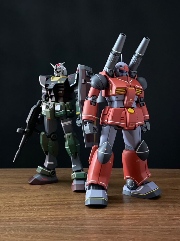リバイブベースでリアルタイプガンダムとガンキャノンを作成したので、リバイブ リアルタイプ ジムもいつか作りたい。