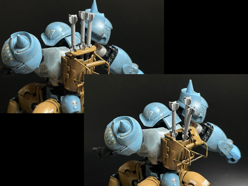 背中の矢立の固定するフックは,ネオジム磁石で開閉できます.