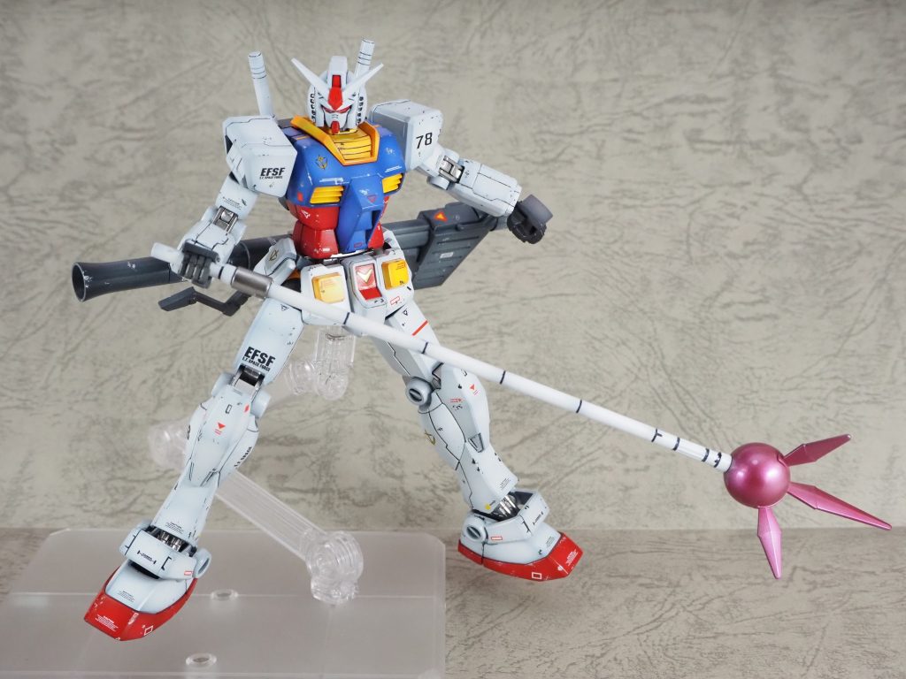 ガンダムA付録の武装セットの一部を作ってみました。まずはビームジャベリン