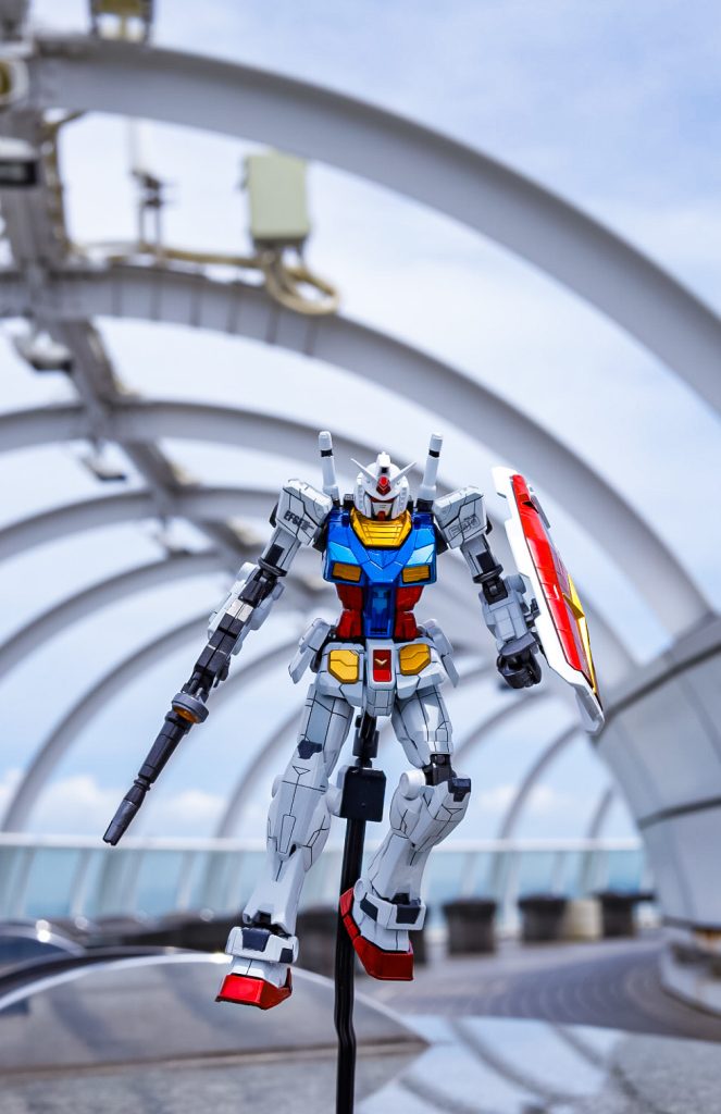 さて、今回は野外撮影も敢行!作ったら絶対ここで撮影しようと思ってた所へ。ここ、なんだかスペースコロニー感が漂うスポットなのでやっと念願叶いました!