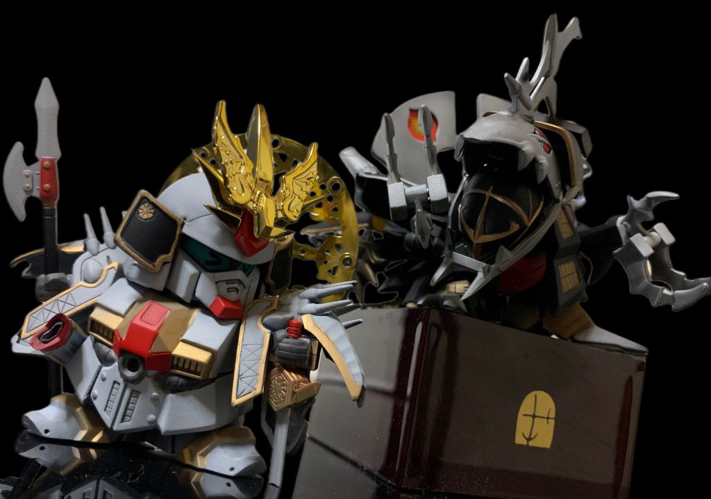 同時期に作った黒魔神闇皇帝とセットでパシャリ。最後まで閲覧いただき、ありがとうございます☺️