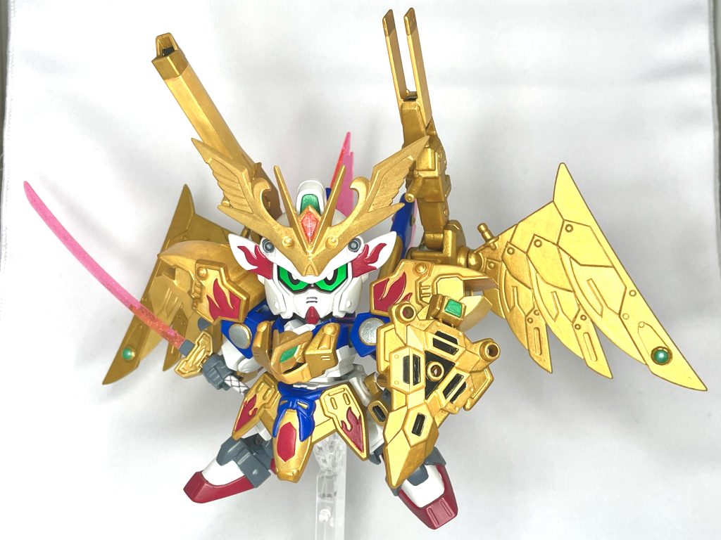 塗装は全てファレホの筆塗り、トップコートは水性半光沢としました。艶消しより引き締まった色味になるので好きです。武者飛駆鳥は個人的にかなり好きな武者頑駄無なので、機会があればまた作成してみたいです。