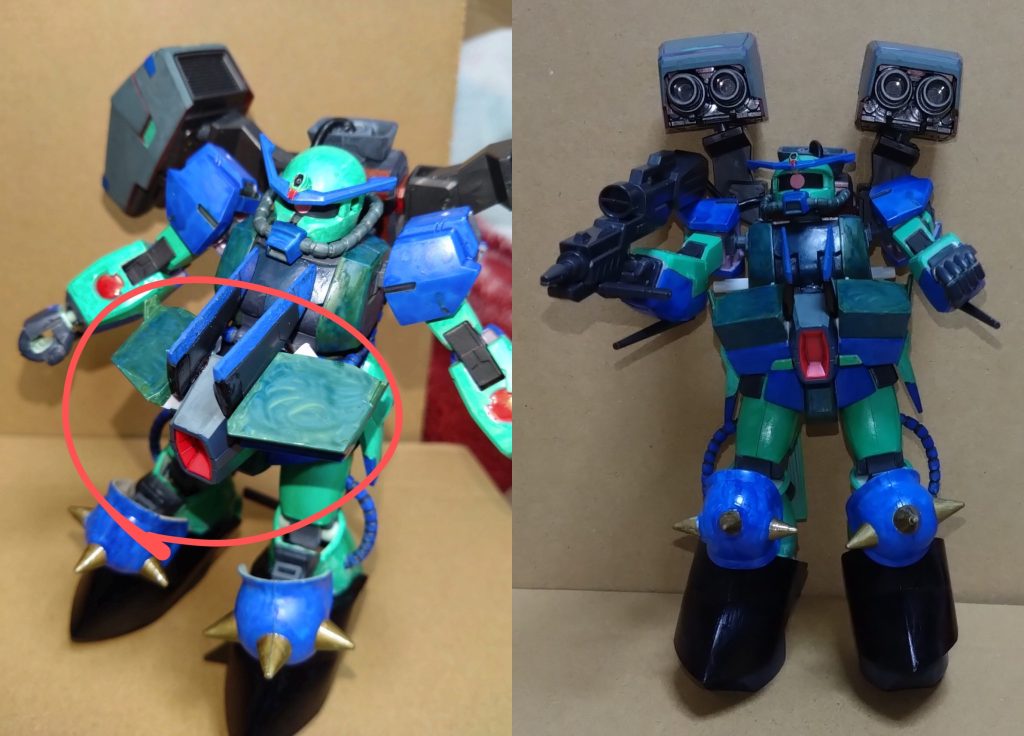 ハイメガキャノン砲腹部に装着したアーマーから放てる超火力のビーム砲。この機体最大級の兵装で、全4発撃てる。GNドライヴからのエネルギーを使用しておらず、アーマーに内蔵されたエネルギーを使用している。使用後は取り外せる。  ここまで射撃系は説明を終えました。この機体ですが、一斉射撃によるフルバーストも可能です。 『フィニッシュ・シュート』 とでも命名しましょう。トランザムシステムの発動ありと無しで火力に差があるというのは言わなくても分かるでしょう。