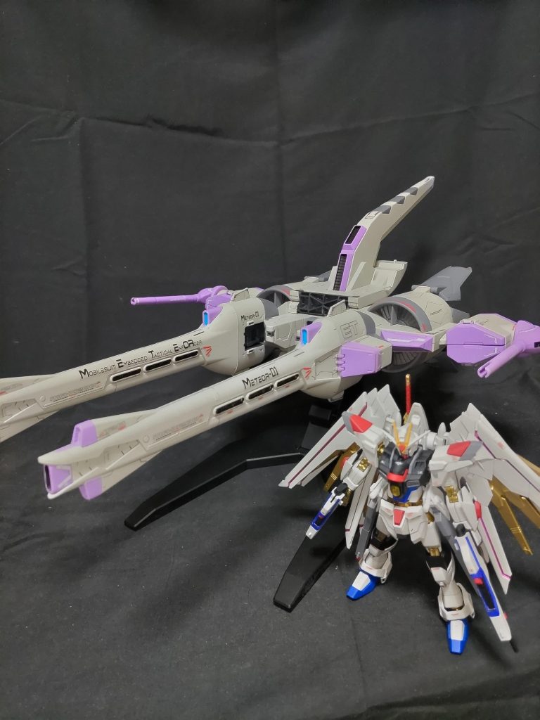 HGマイティストライクフリーダムガンダムとツーショット