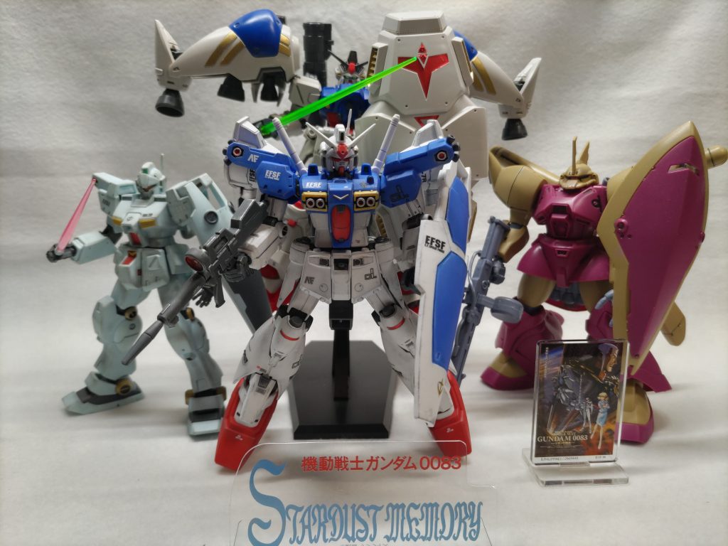 我が家の0083勢(gundam-kao6)まだジムキャノン2、F2ザク、ステイメンが積んである…(zaku-kao4)最後までご覧いただきありがとうございました！