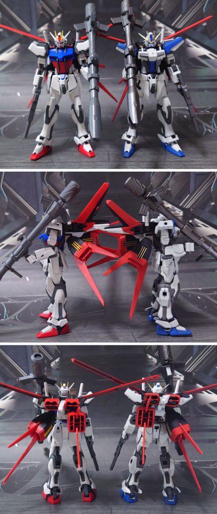 素組み版と全塗装版の比較。 