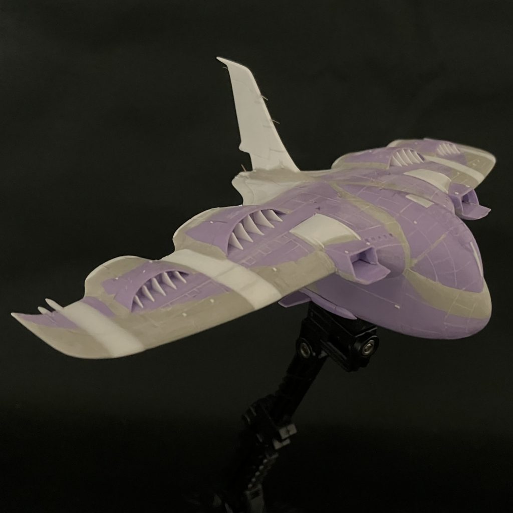 主翼は片側11ミリ延長。垂直尾翼とその周りを新規作成。ご覧下さりありがとうございます♪