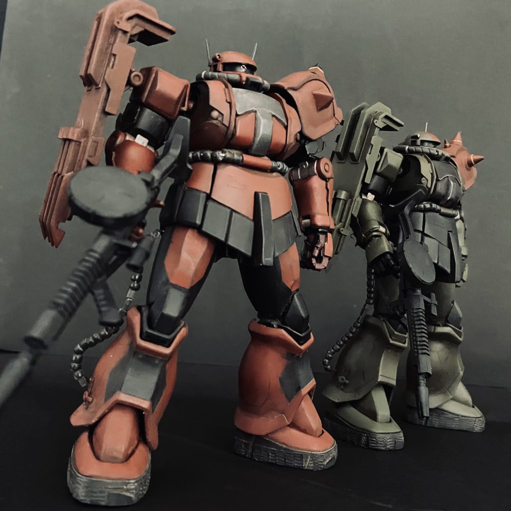 hgザクF2を使用し作成です。詳細は解りませんがカタチにはなったと思い込みます笑