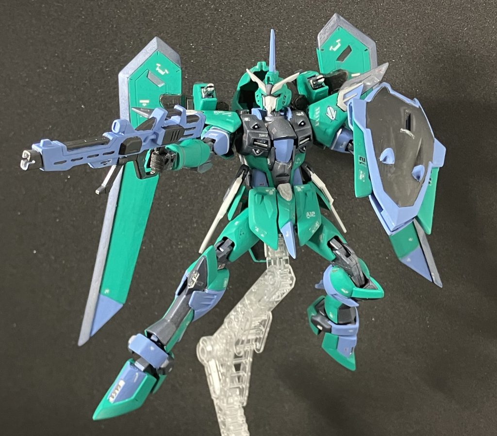 全塗装。デカールを使用して後は使ってみたい色で仕上げました なんか風属性ですね