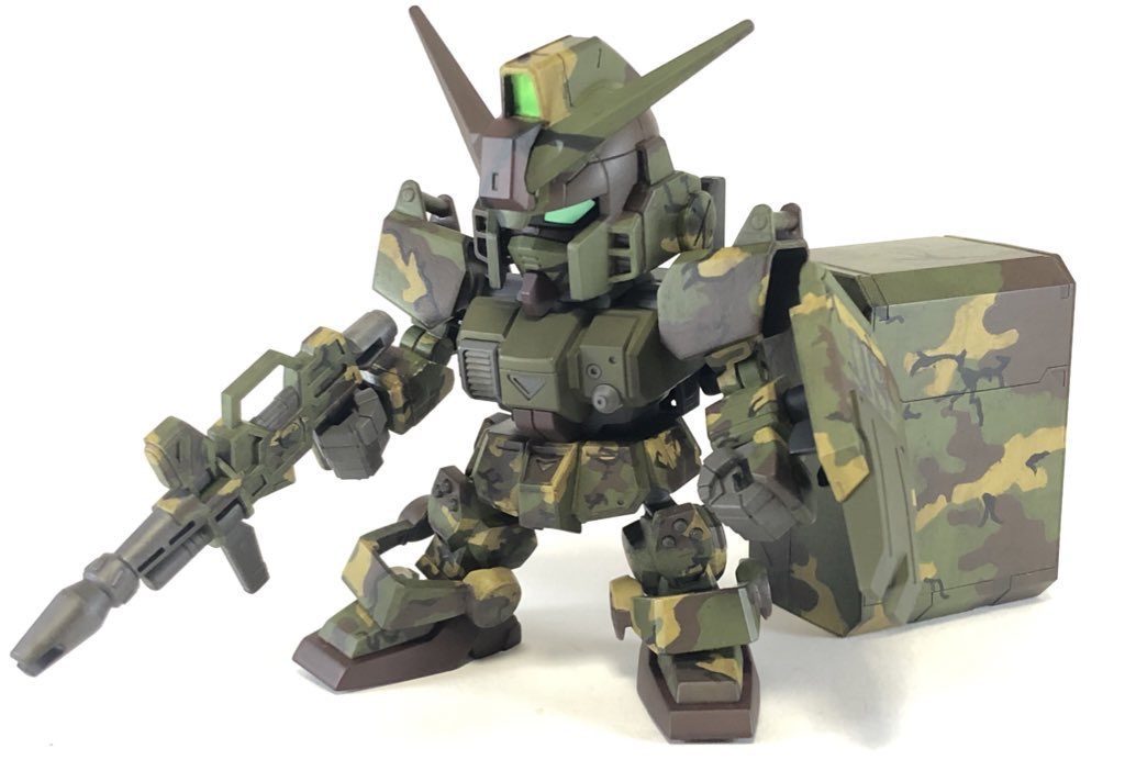 陸戦型ガンダム 迷彩塗装 SDクロスシルエット–5枚目/制作者：かっこん