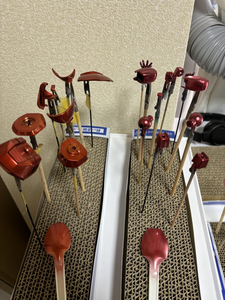 クリアレッド2回目。ここからが悩みます…みなさんは何層にしているのだろう?💦