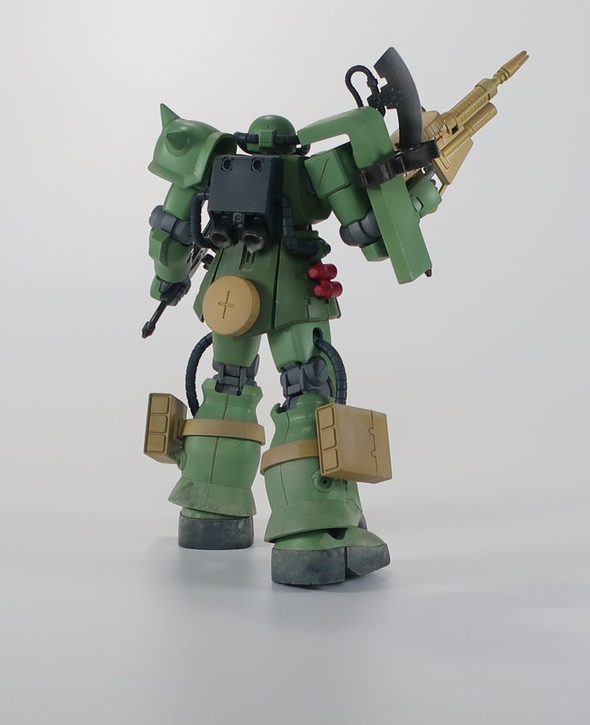 足首から膝のあたりを中心にウェザリング。ウェザリングマスターやピグメントを重ねています。全体にもうっすらウェザリング。