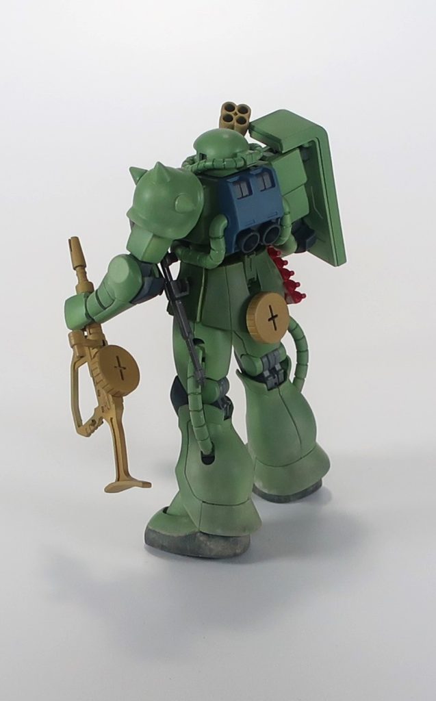 足首から膝のあたりを中心にウェザリング。ウェザリングマスターやピグメントを重ねています。全体にもうっすらウェザリング。