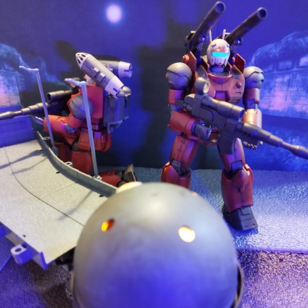 ガンキャノン隊（簡単ジオラマ）