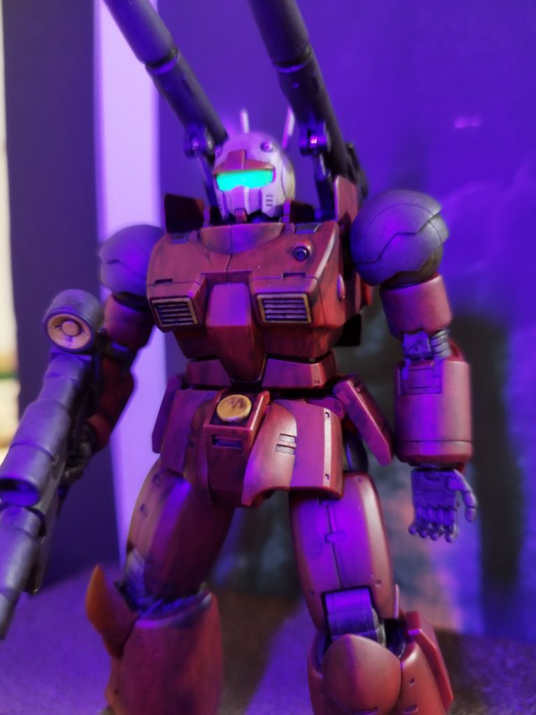 キャノン装備はゴーグルを蛍光色にしました(gundam-kao6)