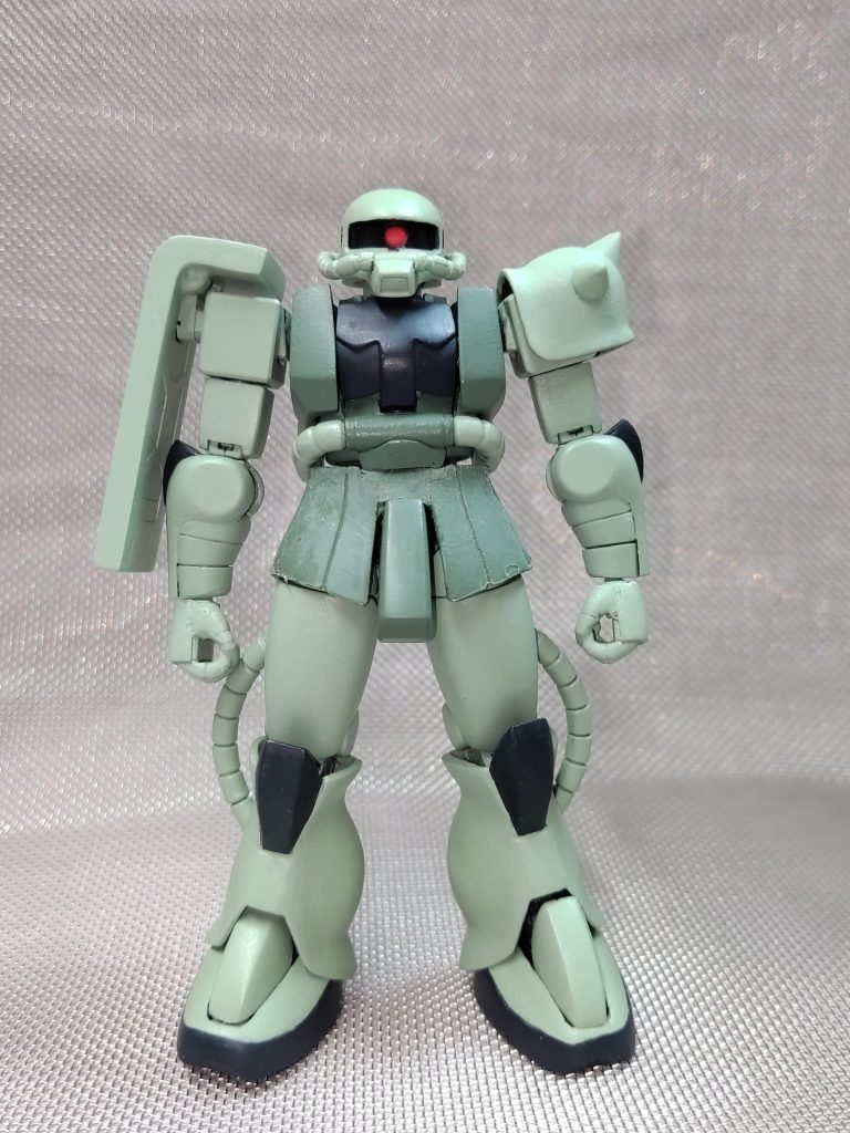 正面塗装はいつも通りラッカー筆塗り後つや消しスプレー仕上げです腰周り軟質部分はつや消しスプレーのみです