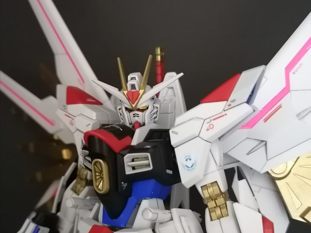 今回はツインアイにRGの金色のツインアイシールを使用しました。キラキラです🤩