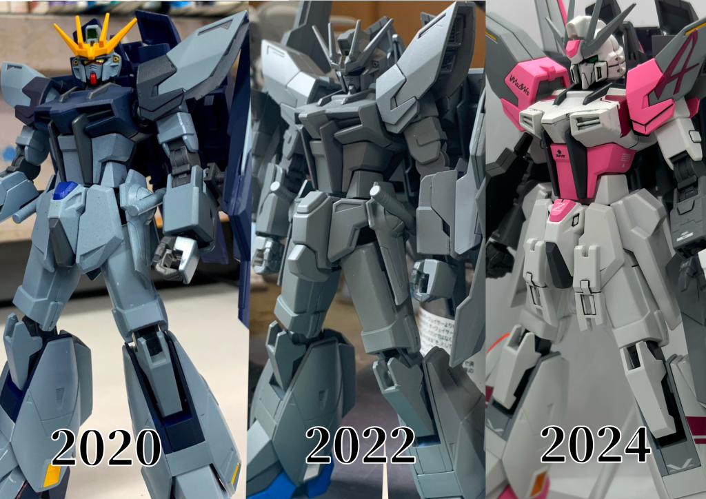 変貌歴左から SVFー105A ライトニング、SVFー105C ライトニングII、SVFー23S ストライクゼータ