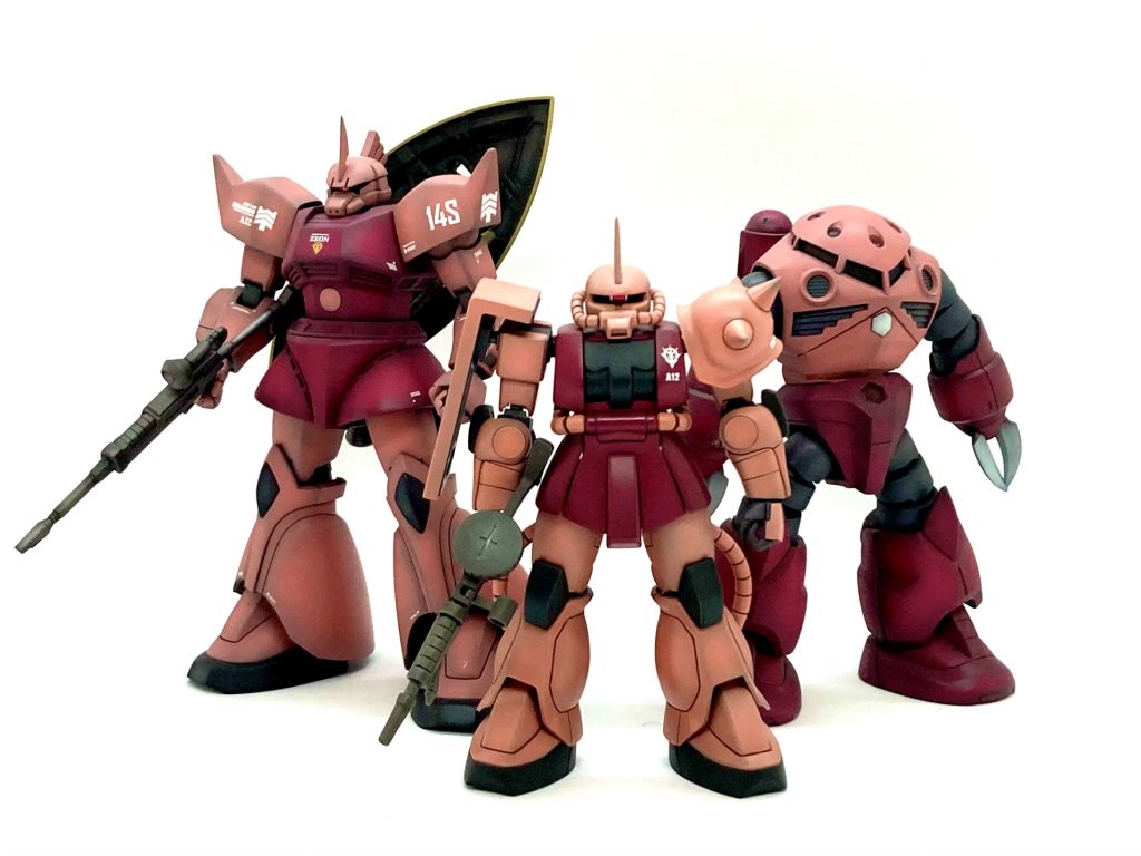 目つきもちょっとだけワルっぽくしてありますね。あら? ズゴックの目がどっかいった😩