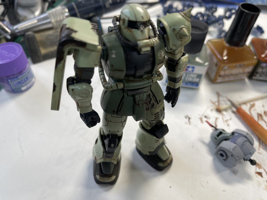 ウェザリングする前のドアンザクです