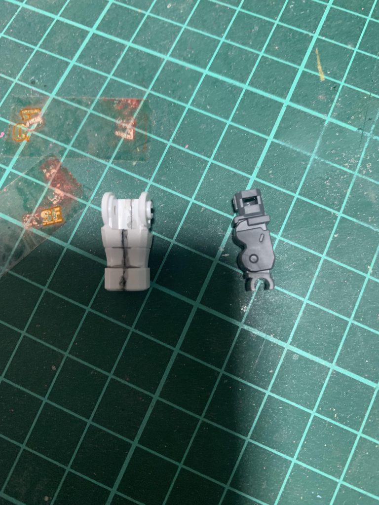 腕の後ハメ加工は成功。パチンとはまりました。