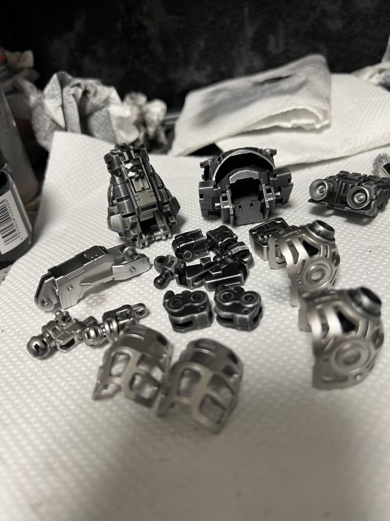 内部フレーム塗り分け ドライブラシ等