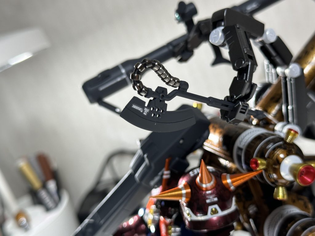 多くの武装がありますが、その中でもお気に入りがこちら!メタルパーツも際立っており、かっこよく仕上がりました。