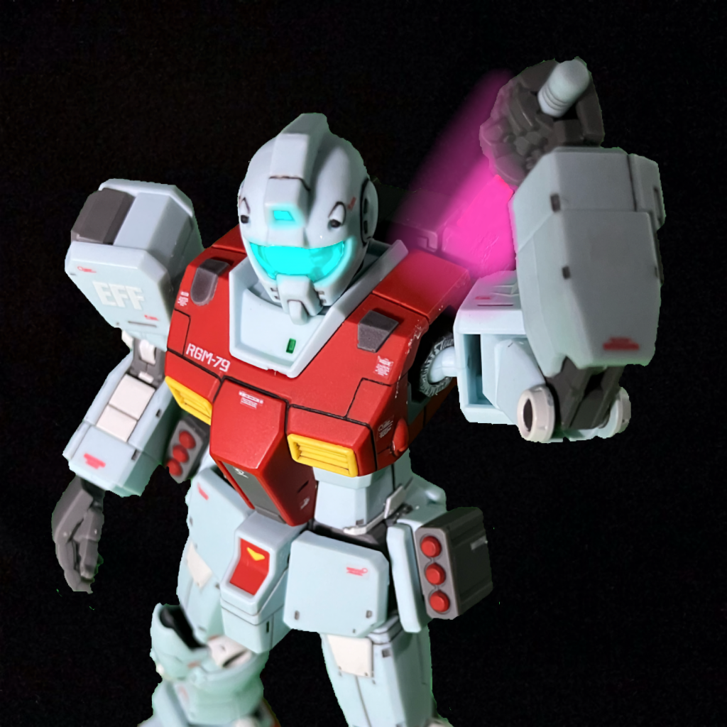 目やビームサーベルを光らせる表現が難しい…。合成素材に良いサイトないですかね?ニコニココモンズが便利だったのにサイバー攻撃のせいで見れなくなって悲しい。