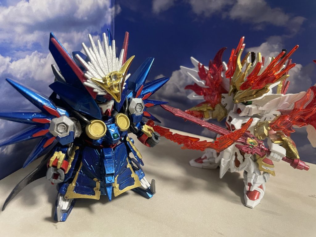 川中島スタイル。謙信の馬は潔くオミットしましたが、目線がきちっと合ってライバルっポイので良し。