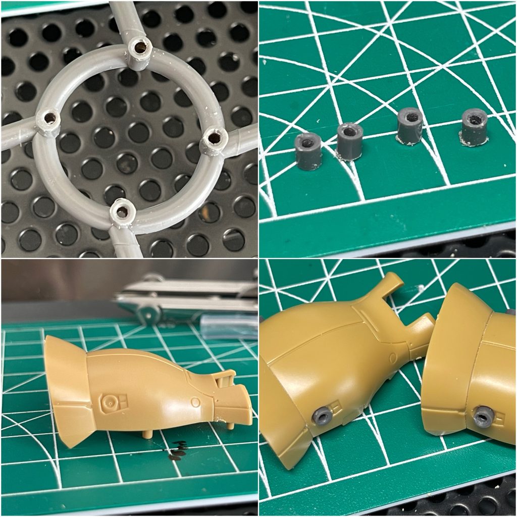 脚部のふくらはぎのバーニアはグレーのランナーを使用しました