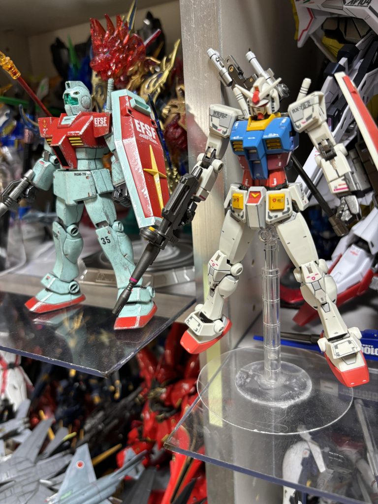 最後はビヨグロRX７８と　なんでだろう❓完全にヤラレメカなのに凄いカッコ良く見えて来た。コレが量産機の魔力と魅力か‼️閲覧ありがとうございました♪