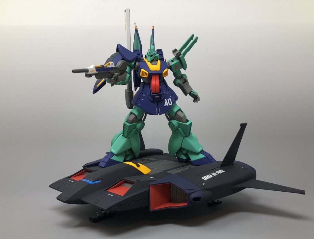 以前製作したド・ダイ改さんとのコラボ。劇中での活躍もあってか、非常に親和性があってよく似合います。こういうSFSは一つ作っておくと、後々他の機体と合わせて楽しめるのでオススメです。  