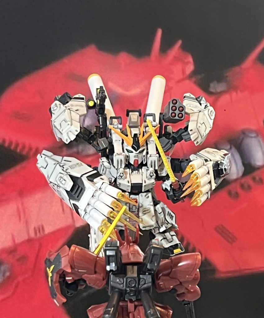 接近戦もいけます。最近ガンダムビルドファイターズを見て考え方をバージョンアップしています。それはそうとアニメを見るとふみな先輩を応援したくなりますね。いや作りたくなる。