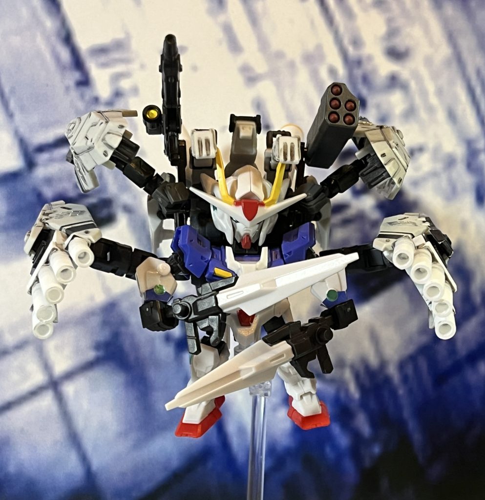 ダブルオーライザー頭が邪魔で装着できませーん