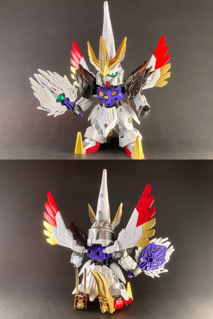 【軍師祭酒】郭嘉ガンダムヘブンズソード曹操ウイングガンダム幕下の参謀総長。知恵者揃いの陣営でも特に優れた軍略の天才で、曹操から厚く信頼されている。「兵貴神速」を信条とし、戦場では常にリアルタイムな俯瞰情報を把握するため自ら上空へ飛翔し偵察を行う。必殺軍法は「ハイパー金色の頭脳スペシャル」！