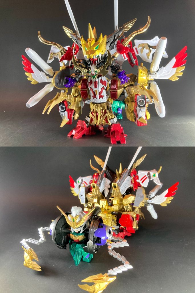 【東西南北中央不抜】典郭戯陳グランドマスター大幕府典韋マスター大将軍が三大軍師を招聘し開府した姿。大将軍号に附された権能に則り、参謀を従えて戦場に布いた陣容を幕府と称する。典韋自身の熟練の用兵に加え、それぞれ優秀な智略を備えた三者が強力に補佐する事で、全方位に対する鉄壁の守勢・千変万化の陣形に転ずる怒涛の攻勢を併せ持つ！