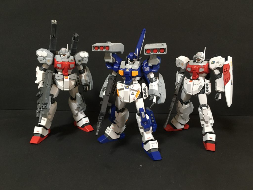 以前に製作した連邦カラー機と3ショットジェスタ 連邦カラー https://gumpla.jp/hg/1068992ジェスタキャノン 連邦カラー https://gumpla.jp/hg/1069002