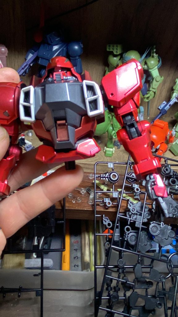 シルバーにクリアレッド吹き付け