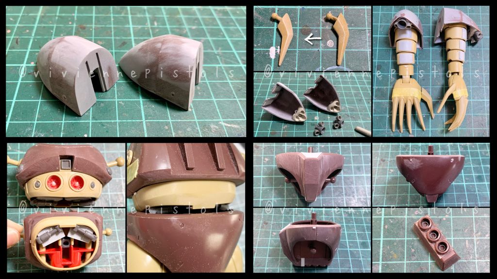 合わせ目消し、追加加工、ディテールアップを各所しております。