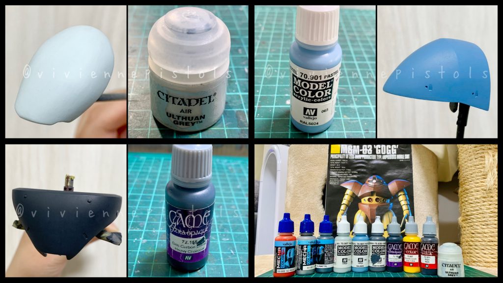 サフとトップコート以外は筆塗りになります。塗料は、ファレホとシタデルを使用しました。