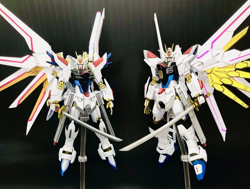 以前制作したマイティーライジングフリーダムと♪