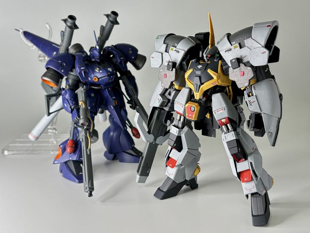 同じく「U.C. ENGAGE」に登場するMS、「高機動型ケンプファー」風とパシャリ。高機動型ケンプファー 風https://gumpla.jp/hg/1642985 