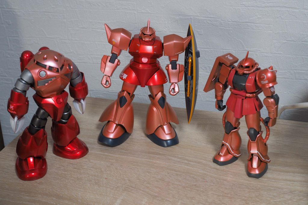 ザクはこちらではまだ紹介してないですが同じような塗装をしたということで。